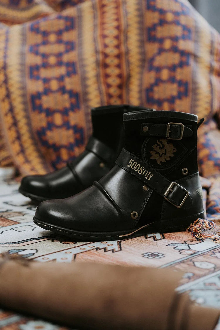 Men Orthopedic Boots Ground Leather Winter Shoes