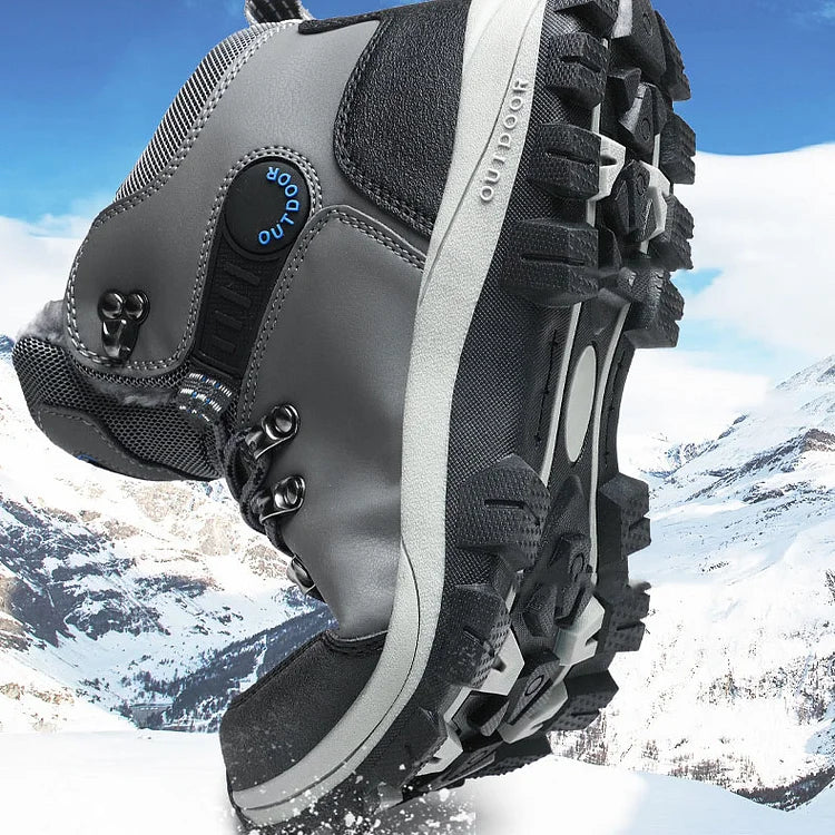Orthopedic Men's Winter Outdoor Sports Lace Up Hiking Snow Boots