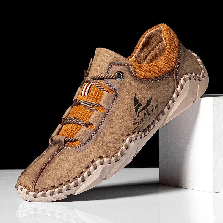 Men's Comfortable, Soft, Wear-resistant And Antiskid Casual Hand Sewn Shoes