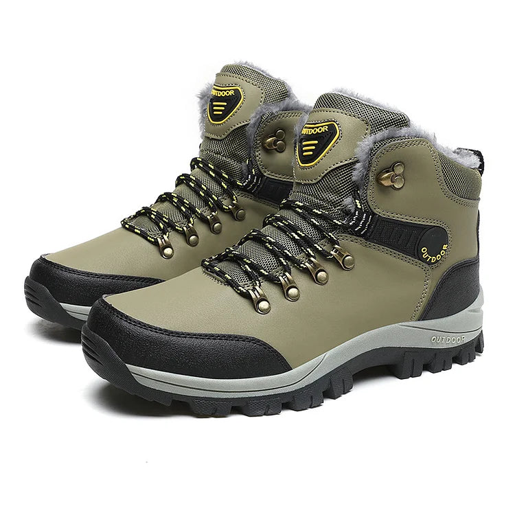 Orthopedic Men's Winter Outdoor Sports Lace Up Hiking Snow Boots