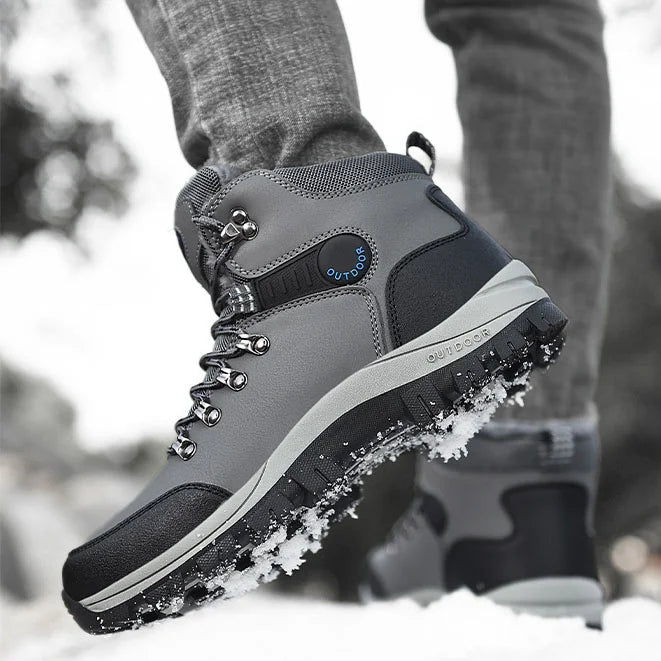 Orthopedic Men's Winter Outdoor Sports Lace Up Hiking Snow Boots