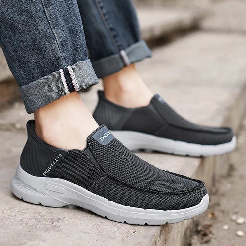 Step Ease Slip-On Walking Shoes Canvas Loafers