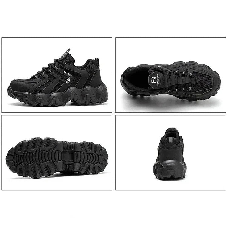 Men's Solid Sole Reflective Safety Sneakers