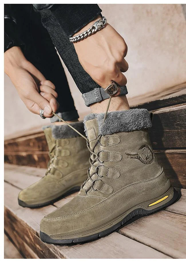 Men's Snow Boots Warm Waterproof Non-slip Hiking Shoes