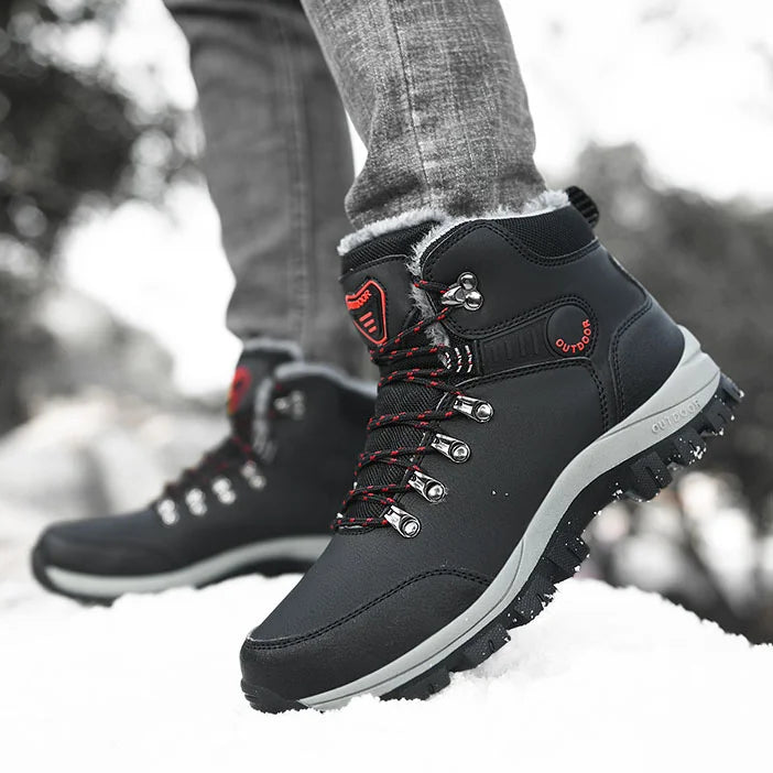 Orthopedic Men's Winter Outdoor Sports Lace Up Hiking Snow Boots