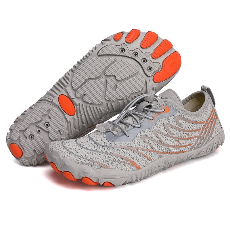 Alpine Pro Healthy & Non-Slip barefoot Orthotic Shoes - Gray Orange