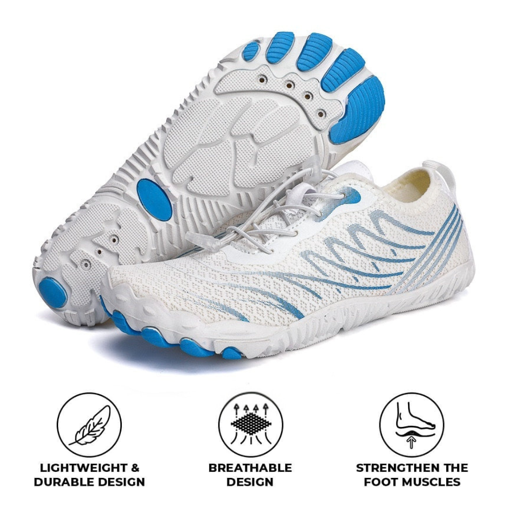 Alpine Pro Healthy & Non-Slip barefoot Orthotic Shoes - White Blue
