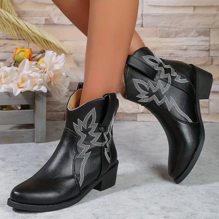 Classic Cowboy Ankle Boots