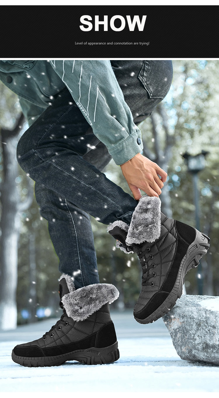 Men's Winter Mid-Calf fur Boots