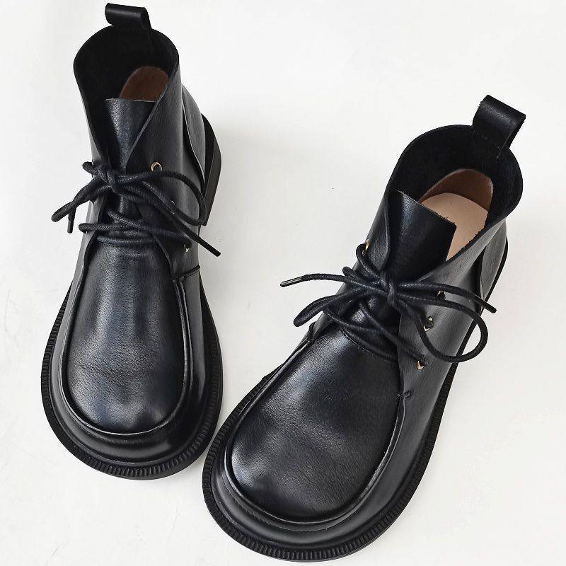 Women's Round toe Lace up Ankle Boots Shoes