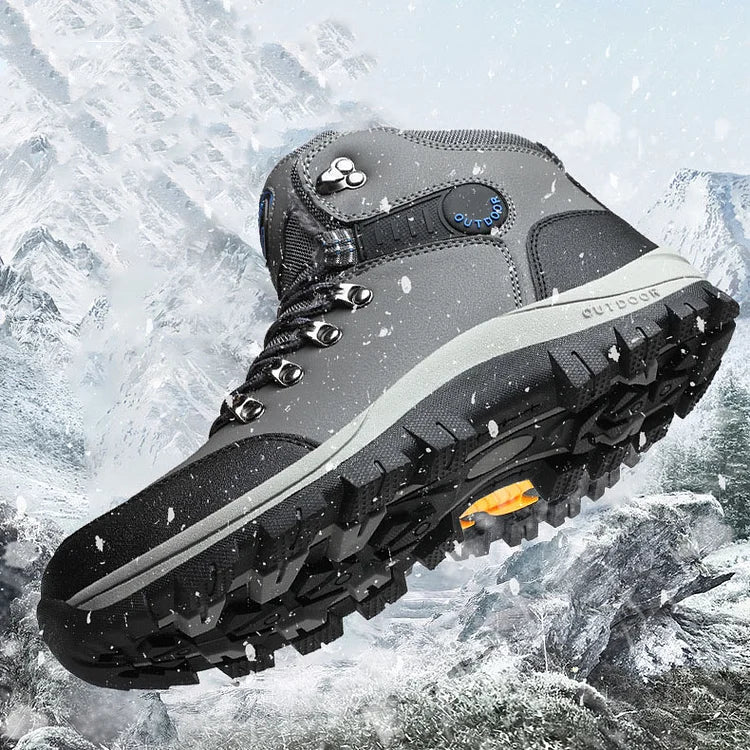Orthopedic Men's Winter Outdoor Sports Lace Up Hiking Snow Boots