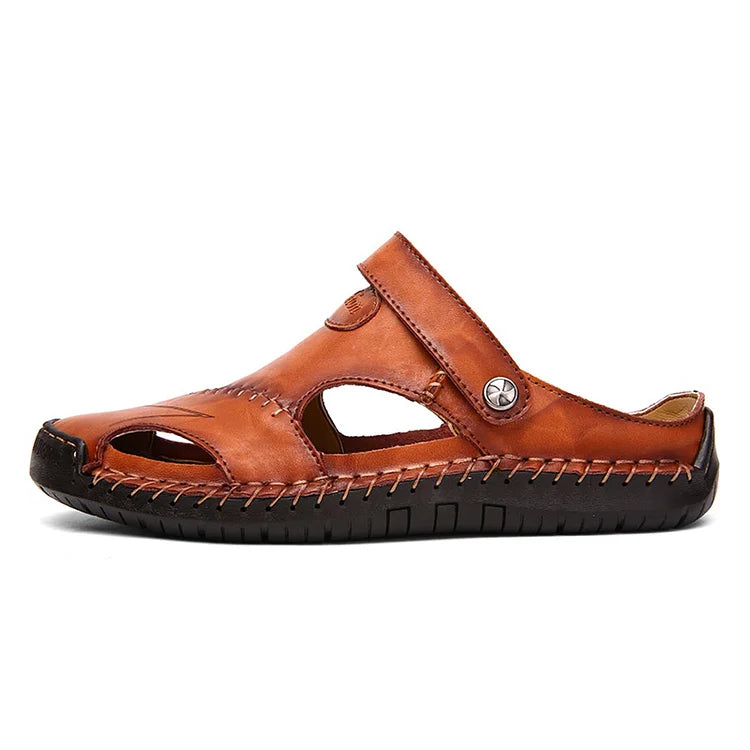 Men Hand Stitching Leather Sandals