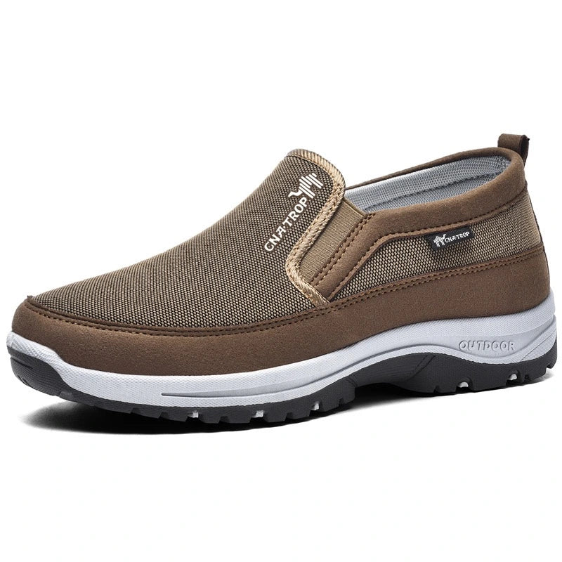 Breathable Orthopedic Travel Plimsolls Lightweight Walking Shoes - Beige
