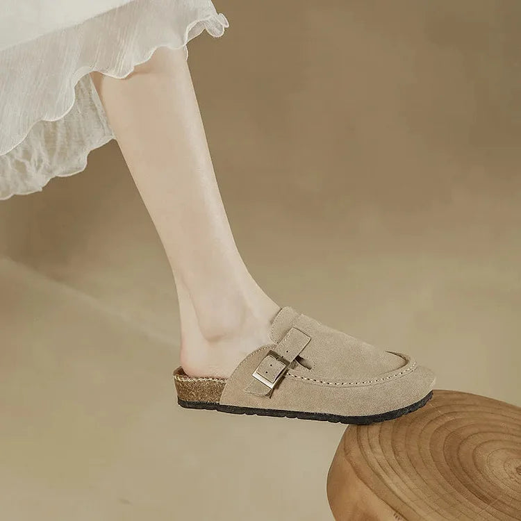 High-Quality Leather Trainers With Cork Sole