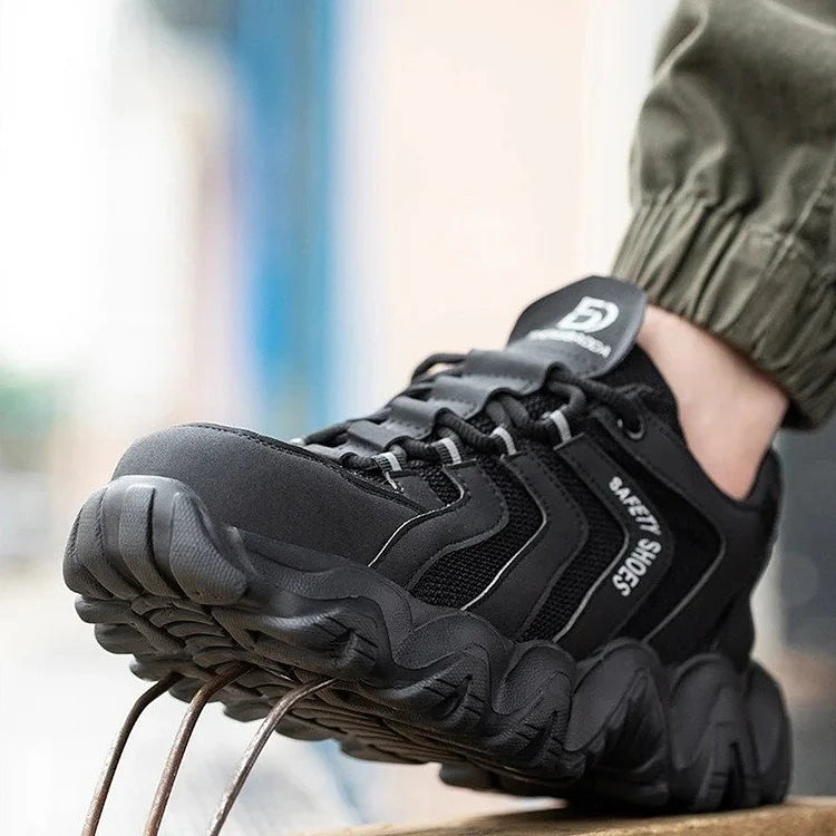 Men's Solid Sole Reflective Safety Sneakers