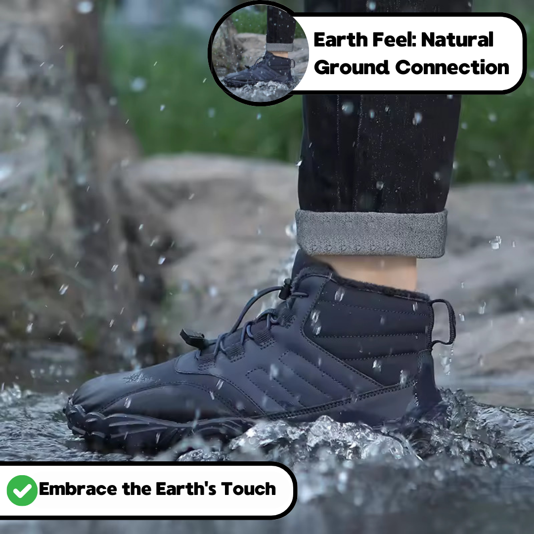 Caspar Flex Non-Slip & waterproof winter barefoot Orthotic Shoes - Dark Blue
