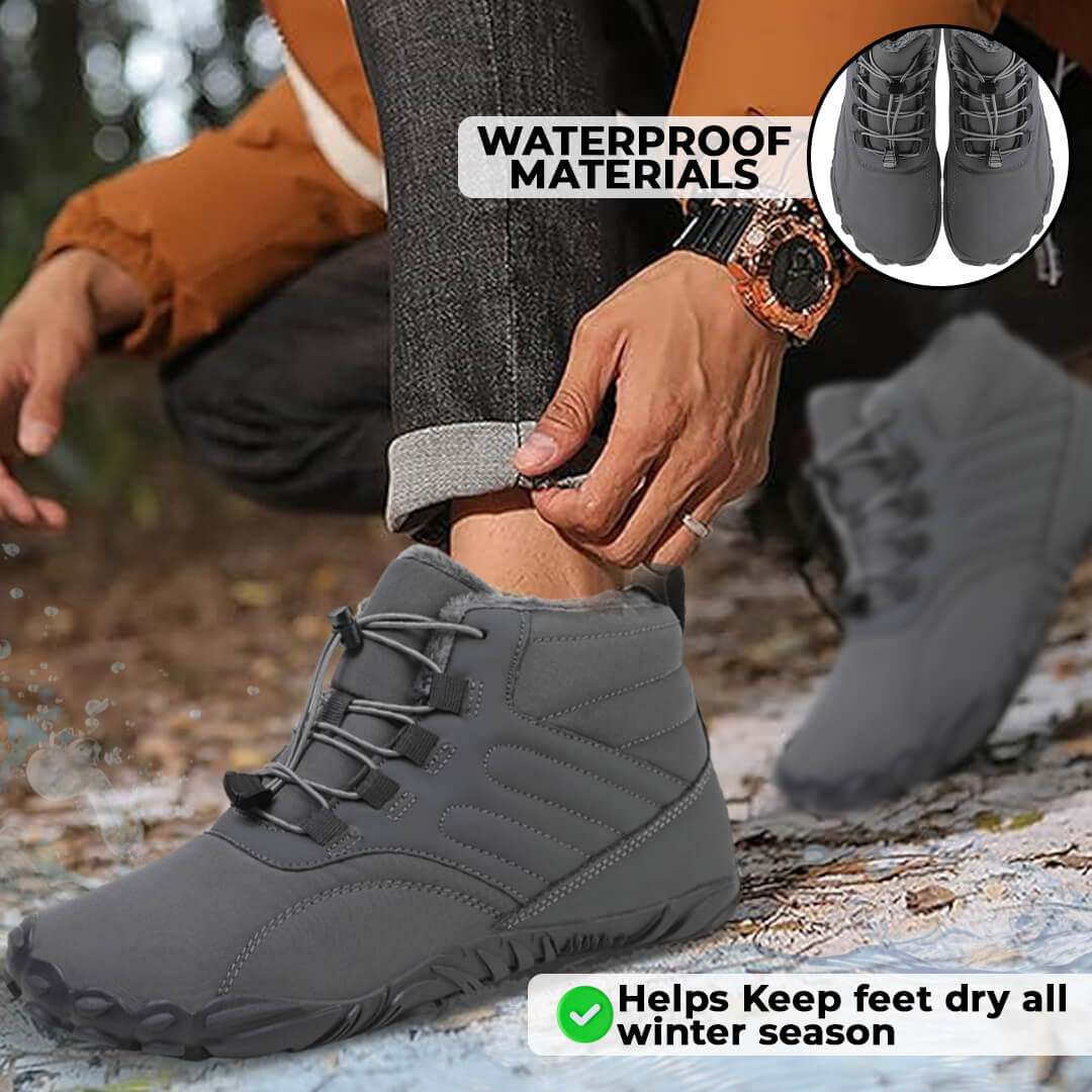 Caspar Flex Non-Slip & waterproof winter barefoot Orthotic Shoes - Grey