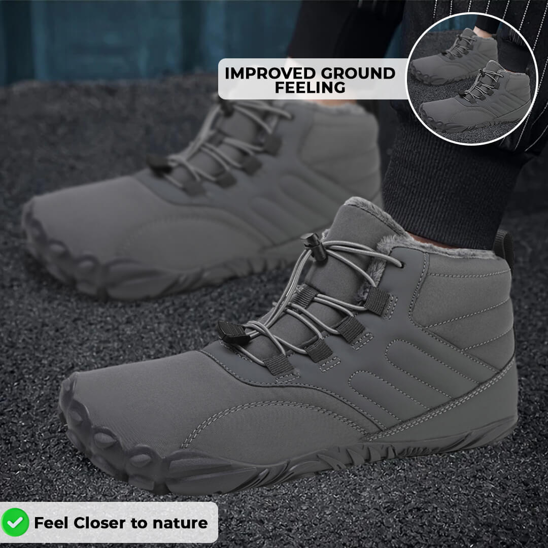 Caspar Flex Non-Slip & waterproof winter barefoot Orthotic Shoes - Grey