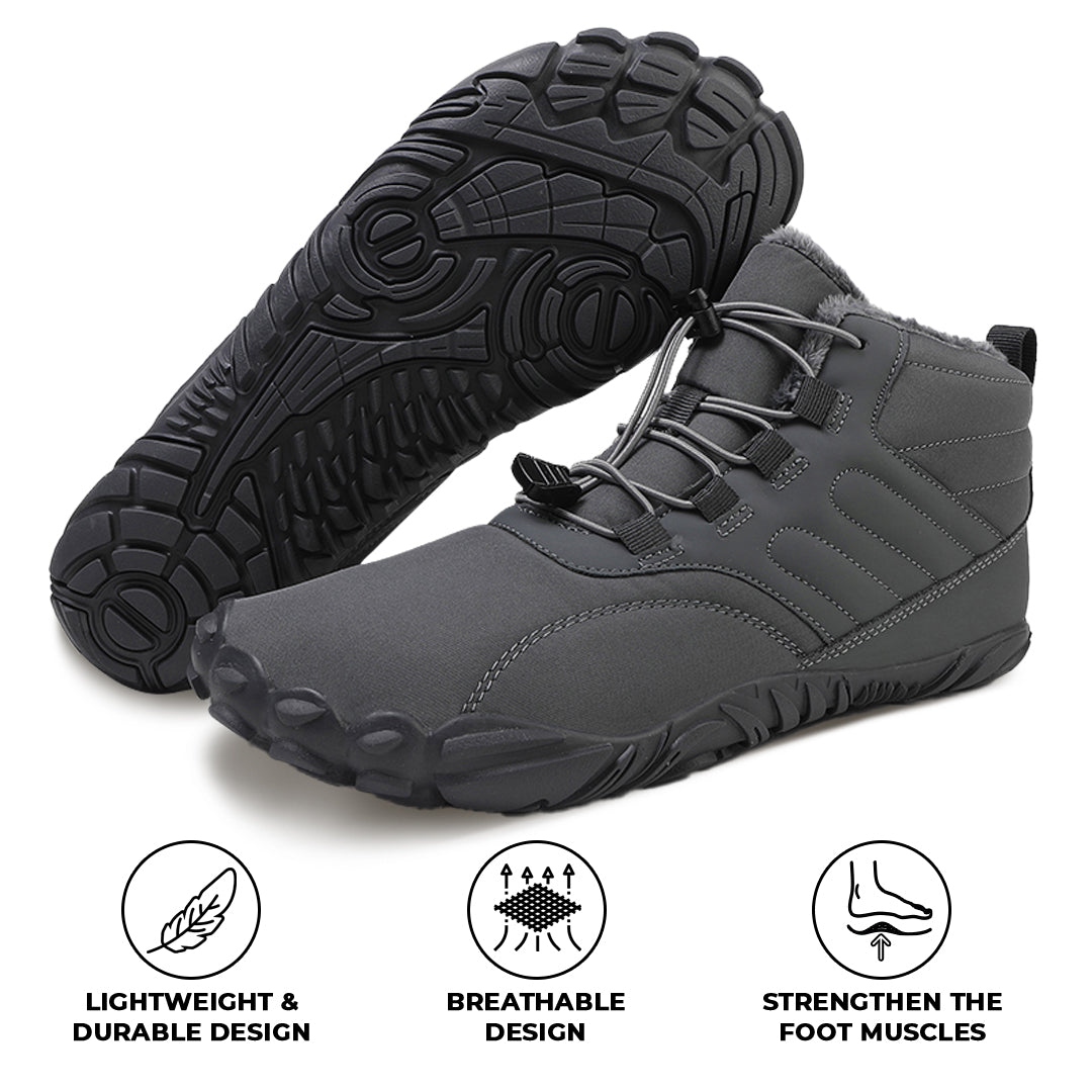 Caspar Flex Non-Slip & waterproof winter barefoot Orthotic Shoes - Grey