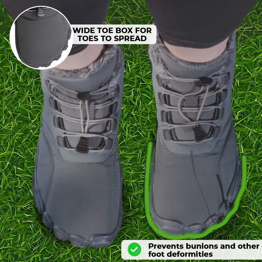 Caspar Flex Non-Slip & waterproof winter barefoot Orthotic Shoes - Grey