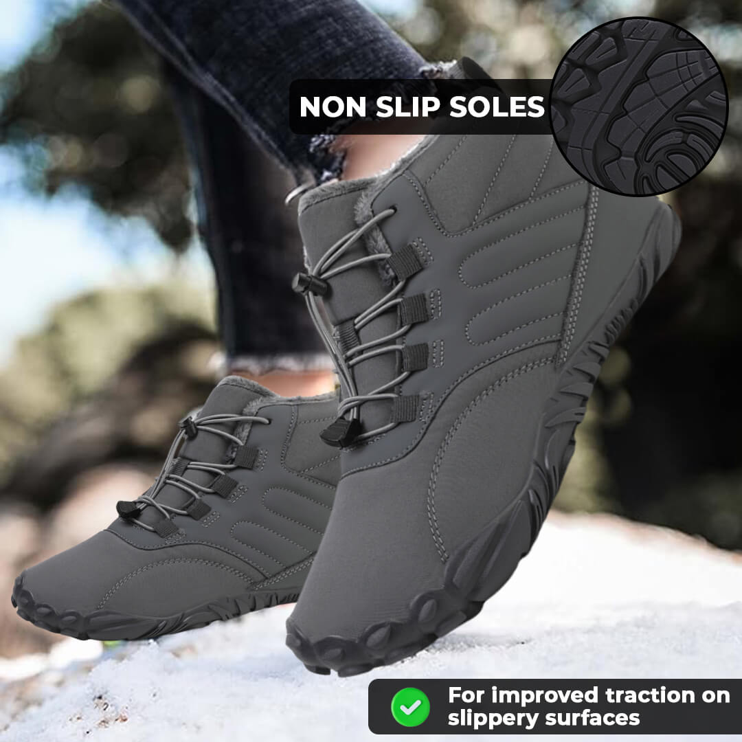 Caspar Flex Non-Slip & waterproof winter barefoot Orthotic Shoes - Grey