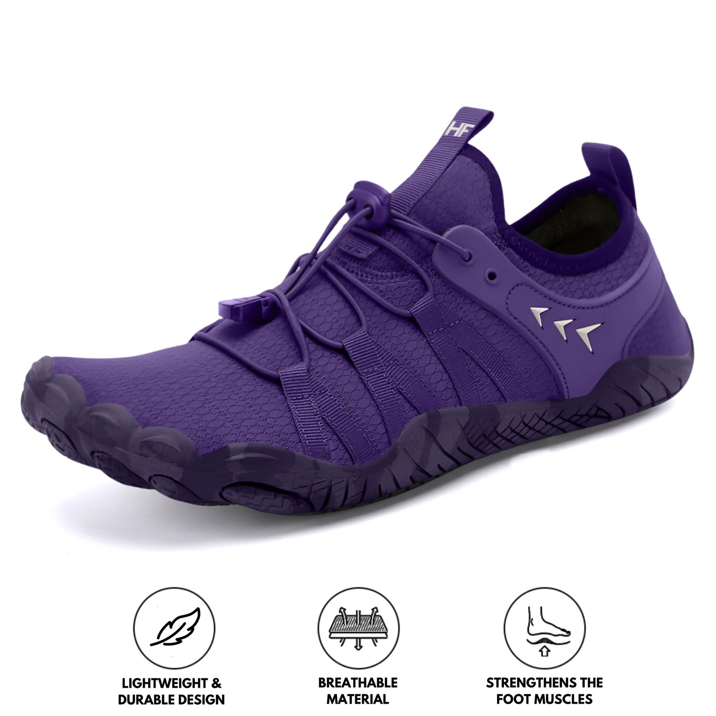 Caspian Adventure - Outdoor & Non-slip Barefoot Hike Footwear - Purple