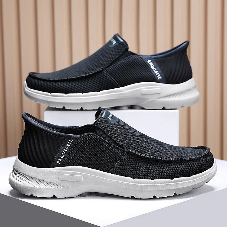 Step Ease Slip-On Walking Shoes Canvas Loafers