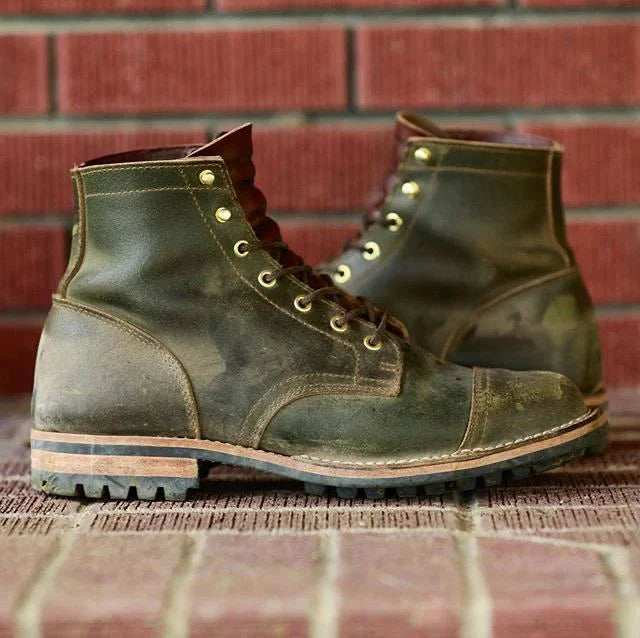 Retro Low Heel Men's Casual All-Match Men's Short Boots