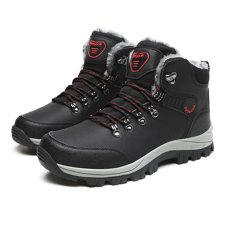 Orthopedic Men's Winter Outdoor Sports Lace Up Hiking Snow Boots
