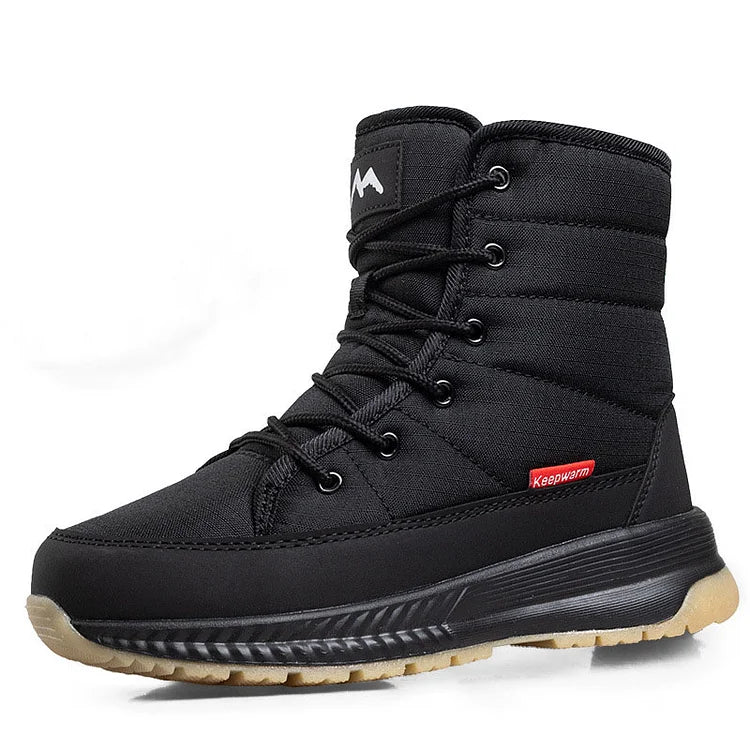 Winter Anti-Slip Velvet Lace Up Snow Boots