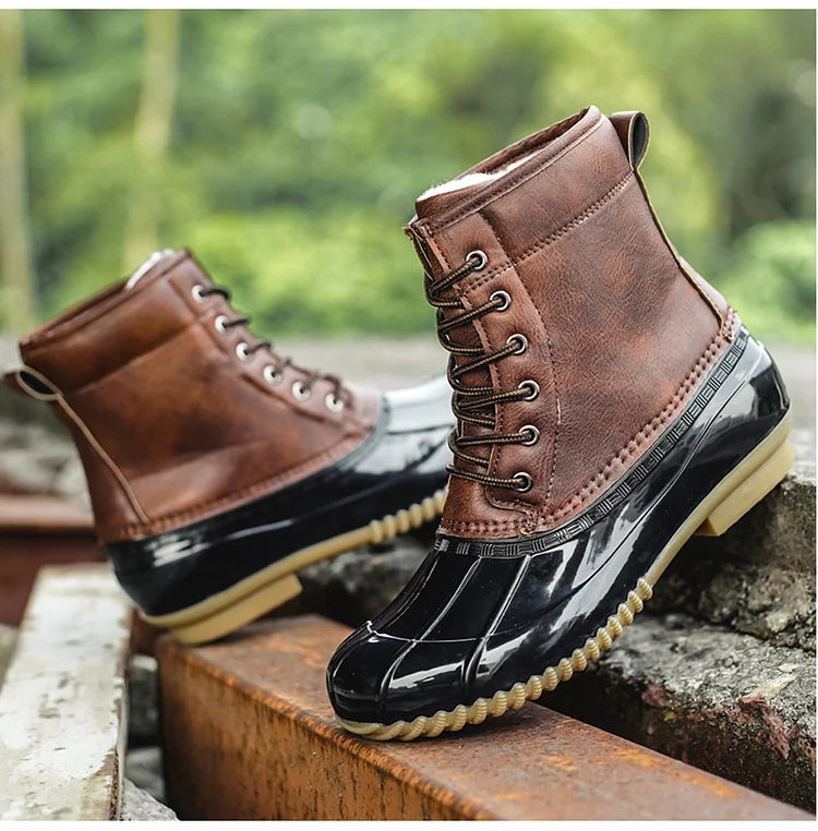 Women's Winter Retro Warm Plush Imitation Duck Snow Boots