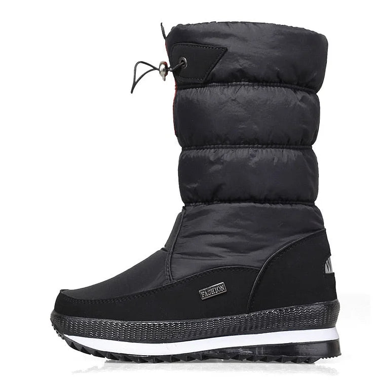 Non Slip Ankle Snow Booties Faux Fur Mid Calf Warm Boots
