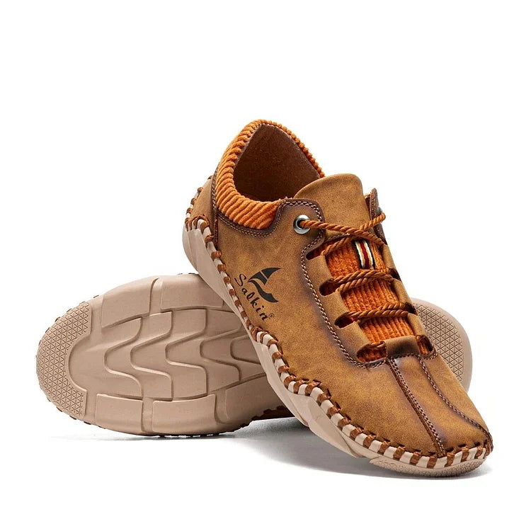 Men's Comfortable, Soft, Wear-resistant And Antiskid Casual Hand Sewn Shoes