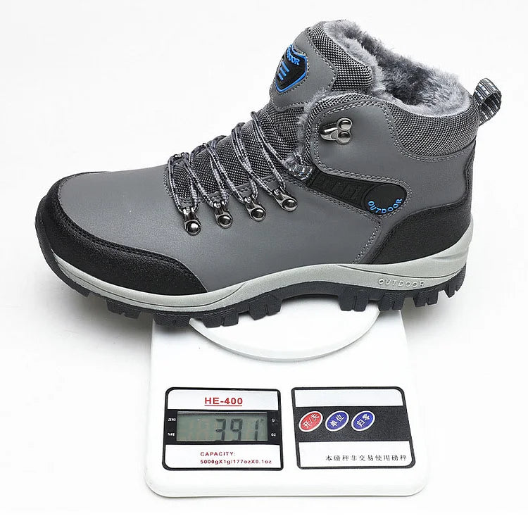 Orthopedic Men's Winter Outdoor Sports Lace Up Hiking Snow Boots