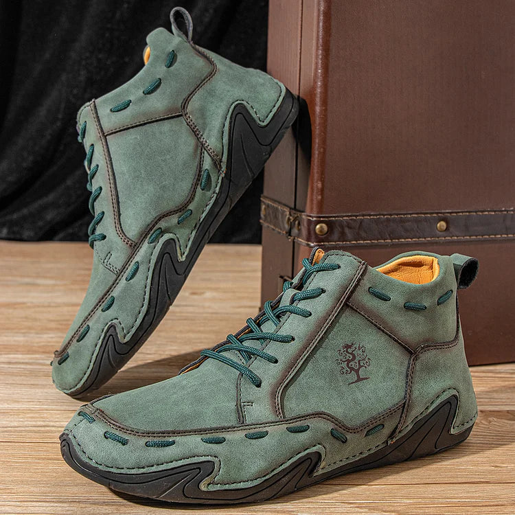 Men's Breathable Comfortable Non-Slip Lace-Up Handmade Baker Boots