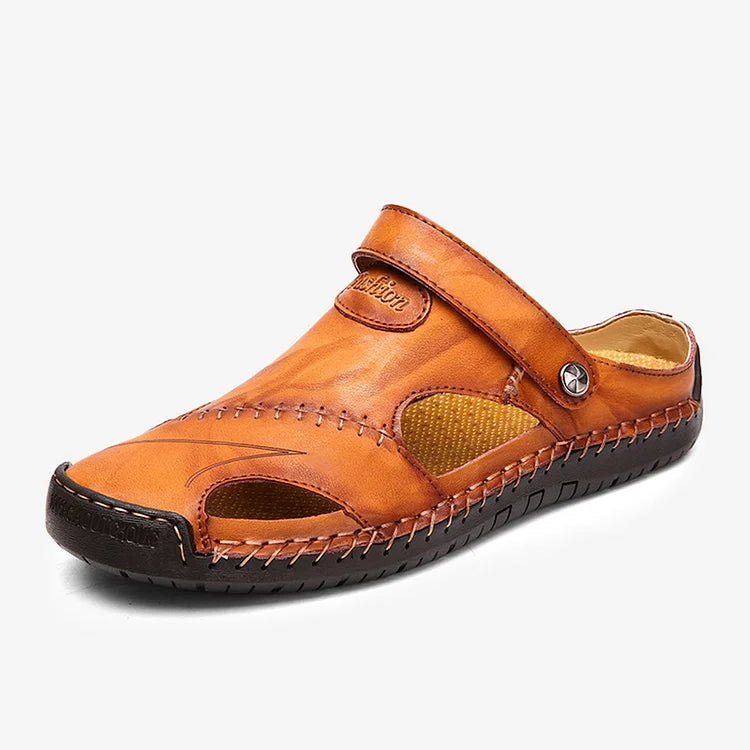 Men Hand Stitching Leather Sandals