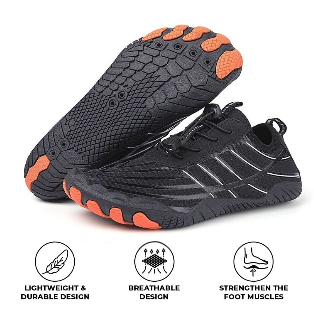 EcoStep Wide Foot Orthotic Shoes Healthy & Non-Slip barefoot Orthotic Shoes - Black