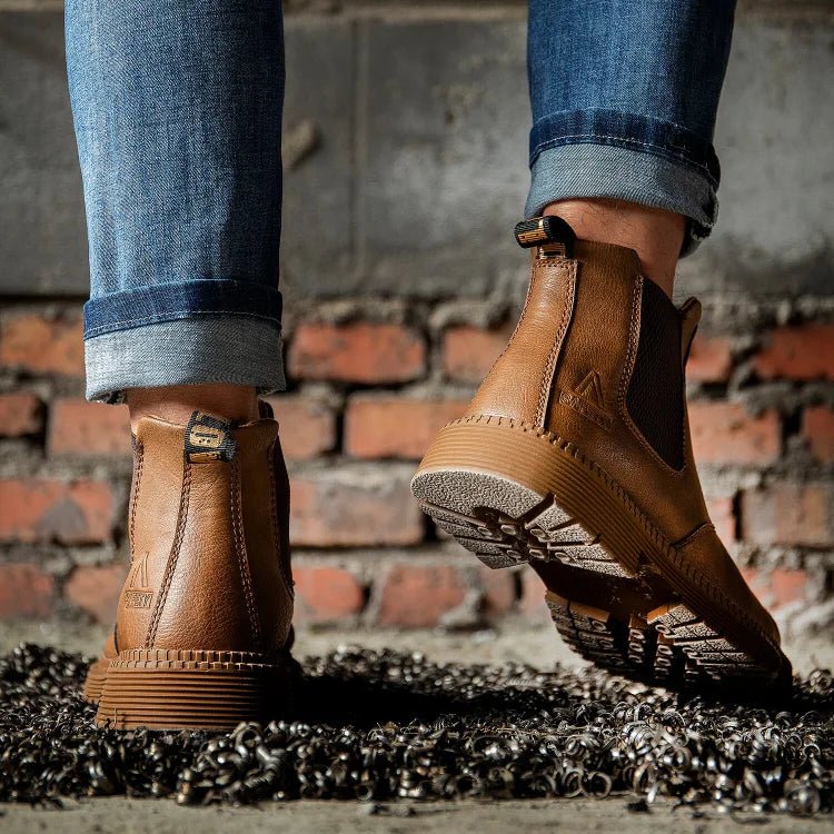 Waterproof Slip-On Steel Toe Boots