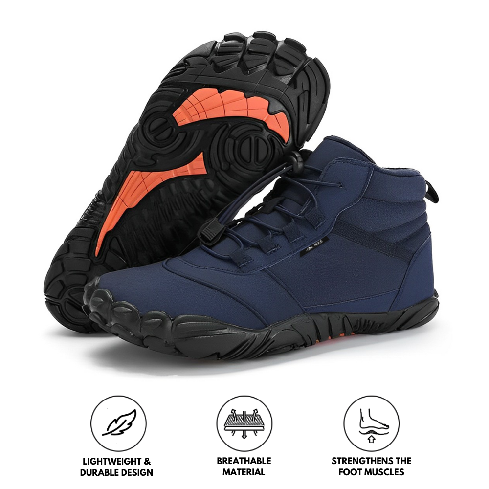 Evian Master - Non-slip & Waterproof Winter Barefoot Hike Footwear - Blue
