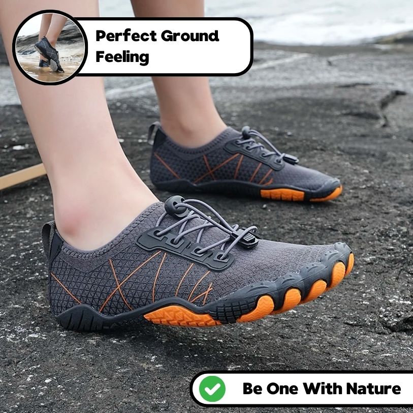 Expert Pro healthy & comfortable barefoot Orthotic Shoes - Gray Orange