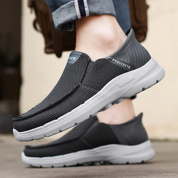 Step Ease Slip-On Walking Shoes Canvas Loafers