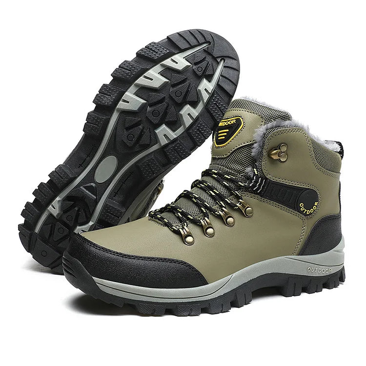 Orthopedic Men's Winter Outdoor Sports Lace Up Hiking Snow Boots