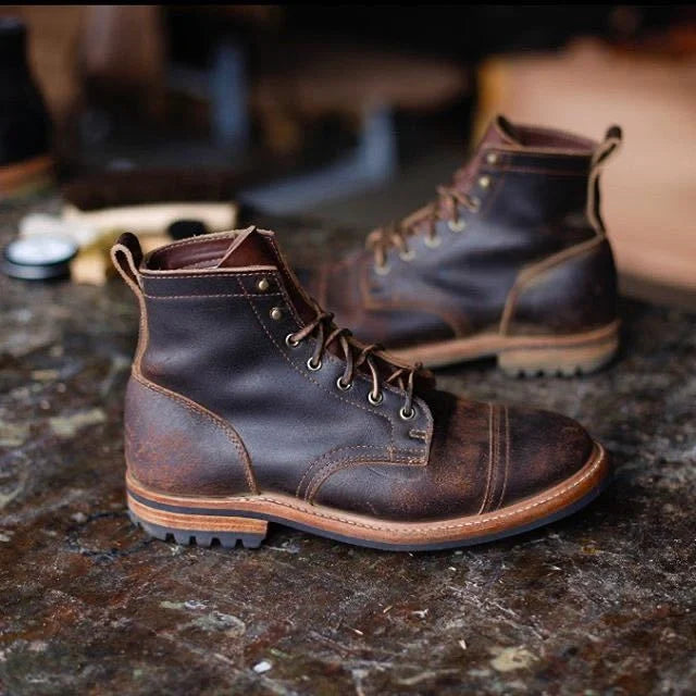 Retro Low Heel Men's Casual All-Match Men's Short Boots