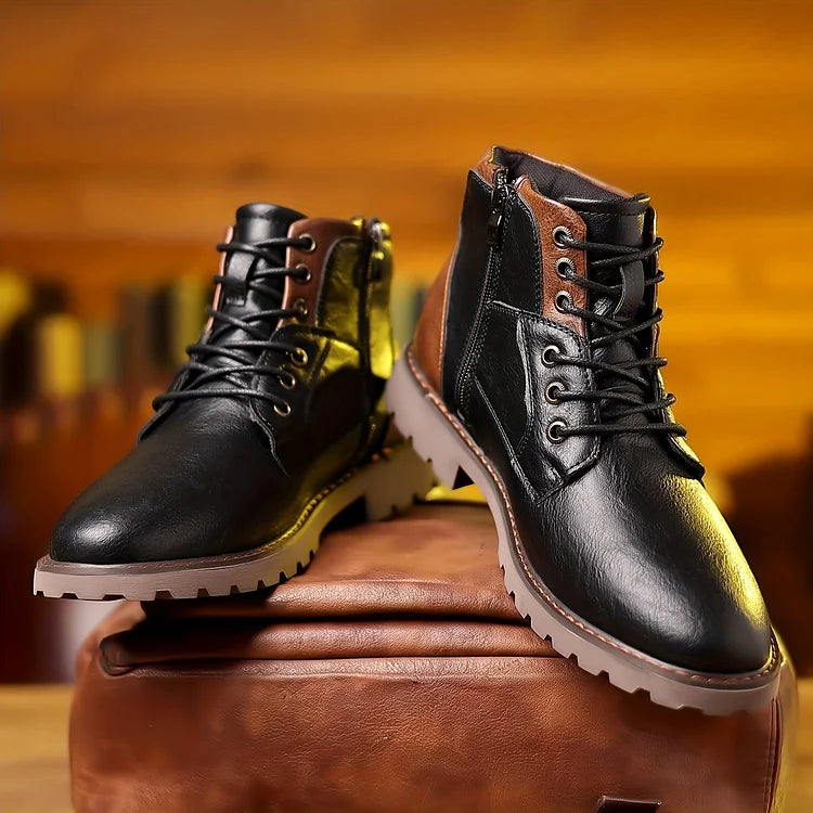 Leather Boots With Zip