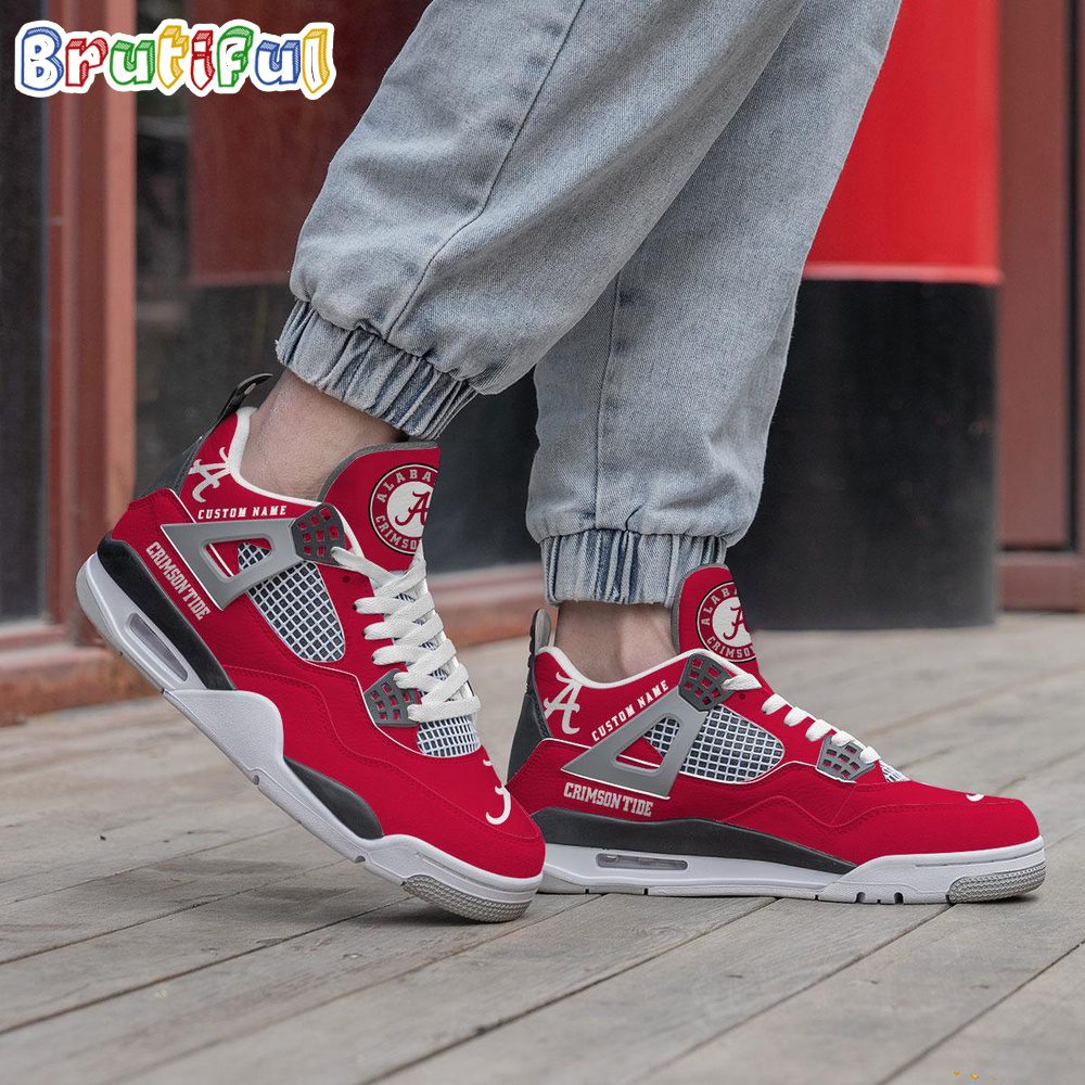 Footwearstorm Alabama Crimson Tide AJ4 Sneakers Shoes For Men And Women 1
