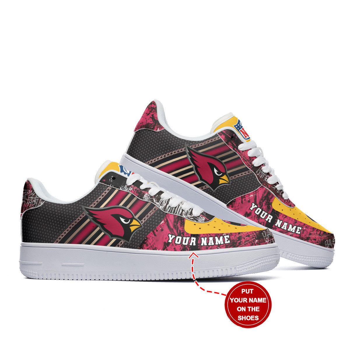 Footwearstorm Arizona Cardinals NFL Air Low-Top Sneakers Shoes For Men And Women 1205252