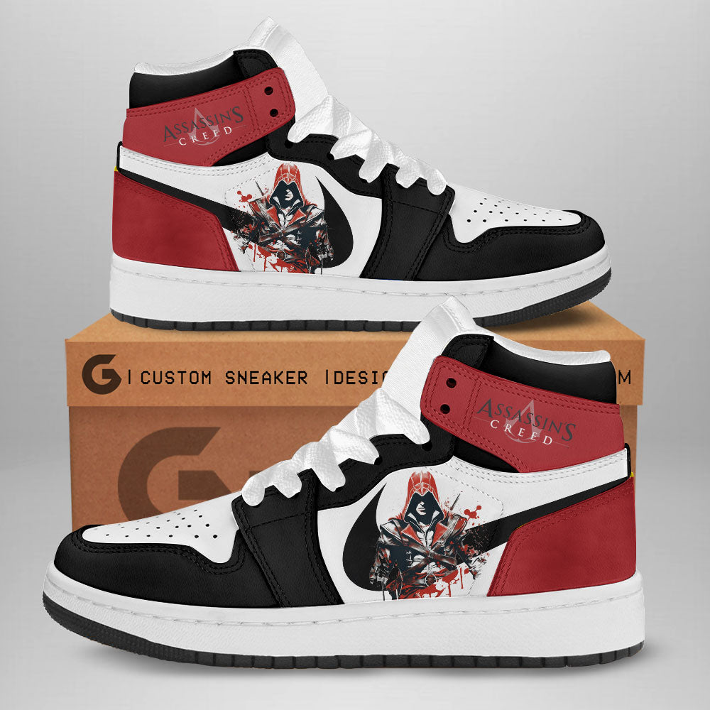 Footwearstorm Assassin's Creed AJ1 High Sneakers Shoes For Men And Women 1