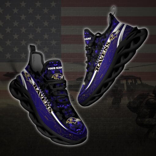 Footwearstorm Baltimore Ravens NFL Max Soul Shoes Sneakers For Men And Women 5