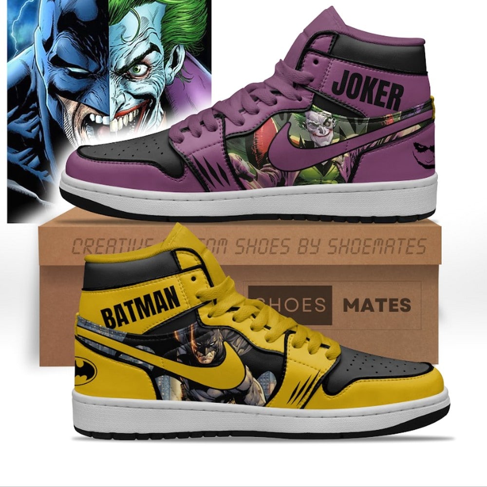 Footwearstorm Batman vs Joker AJ1 High Sneakers Shoes For Men And Women 1