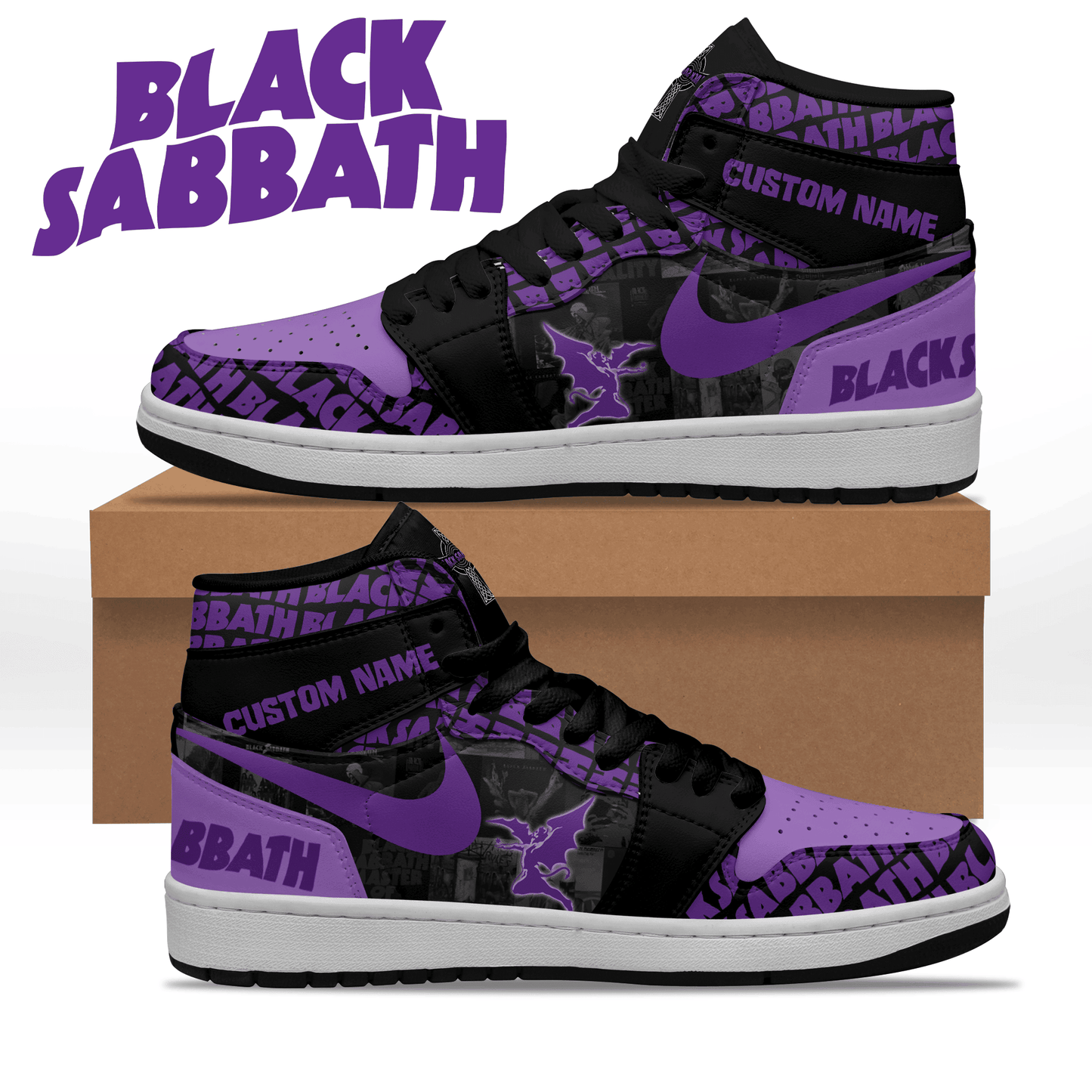 Footwearstorm Black Sabbath AJ1 High Sneakers Shoes For Men And Women 1